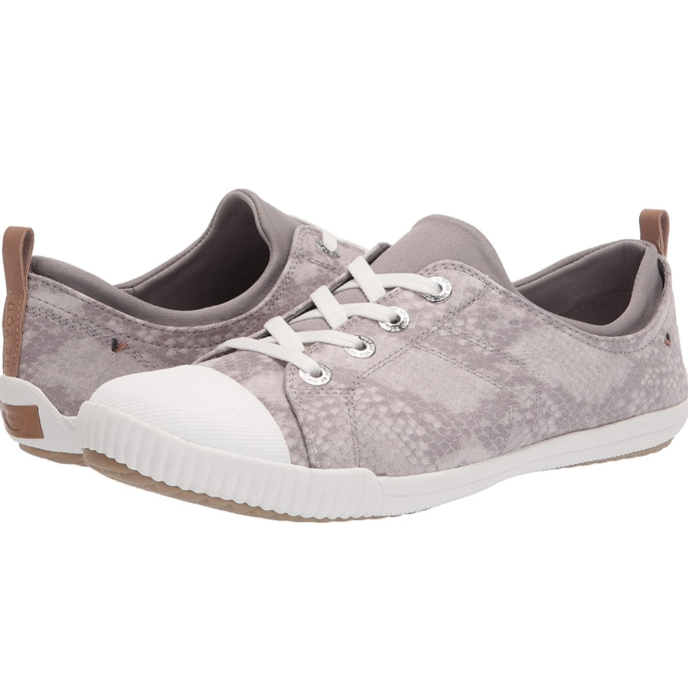 Gray Snake Print Sneakers